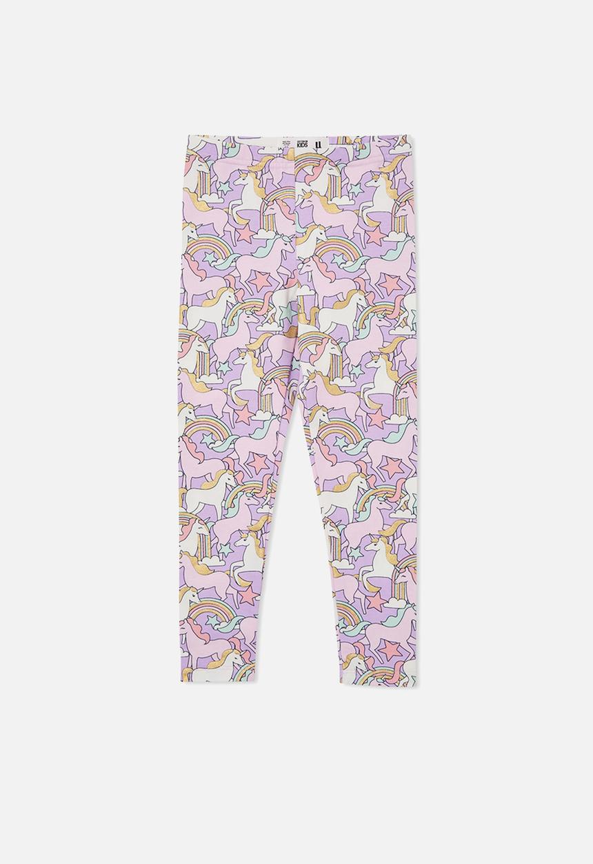 Cotton On - Huggie tights - lilac drop/unicorns