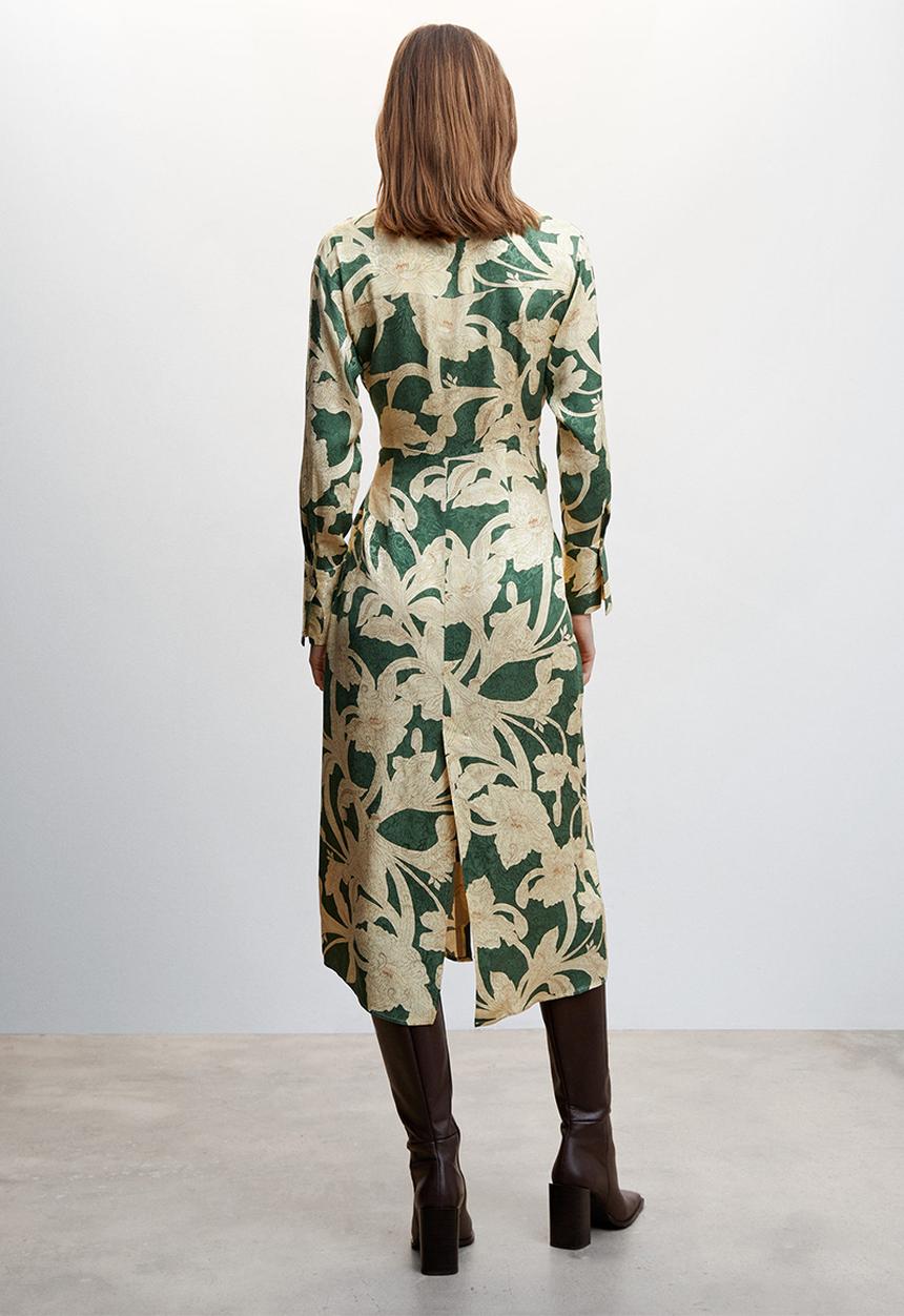 MANGO - Dress cammo - green