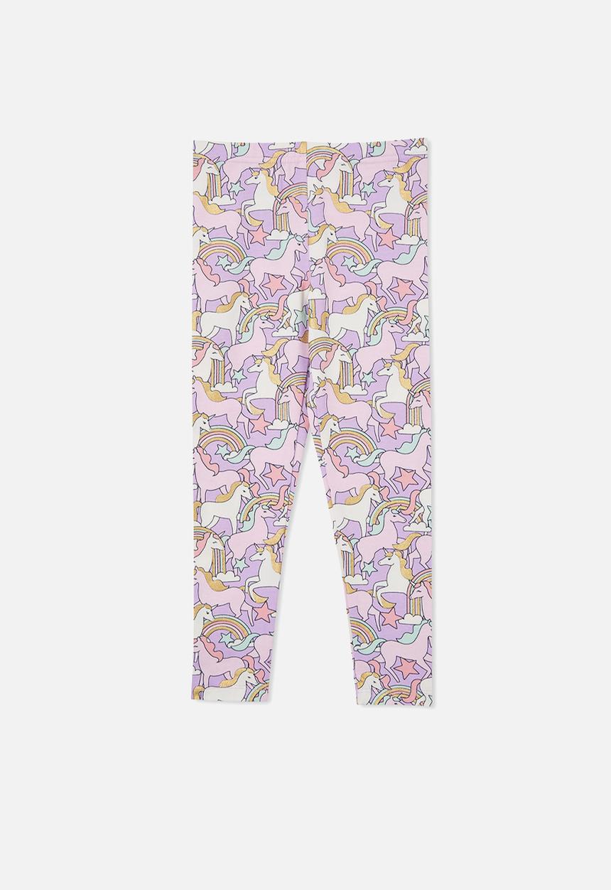 Cotton On - Huggie tights - lilac drop/unicorns