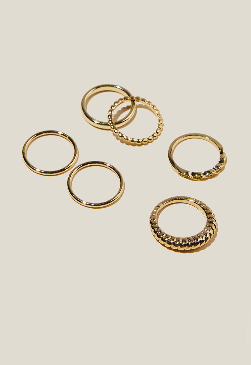 Rubi - Multipack rings - gold