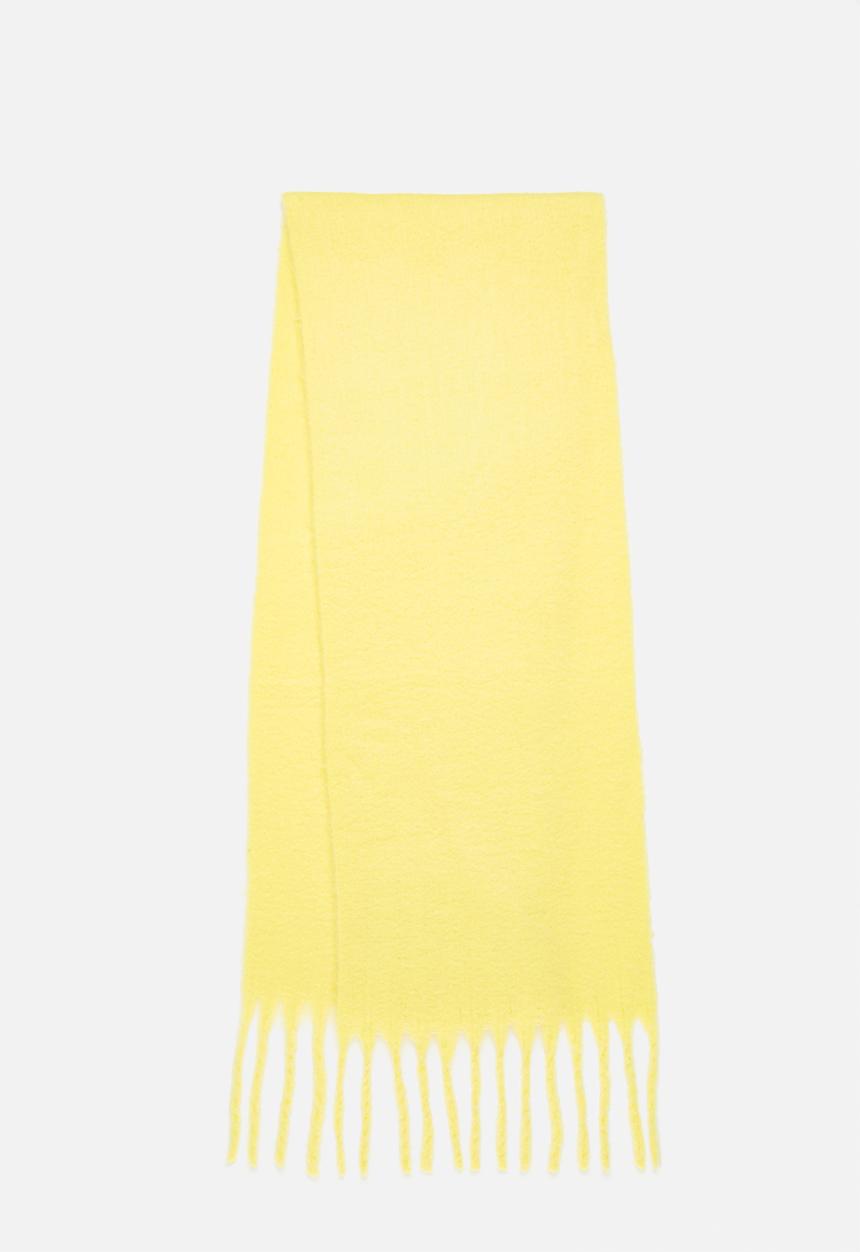 edit - Evie blanket fringe scarf - yellow