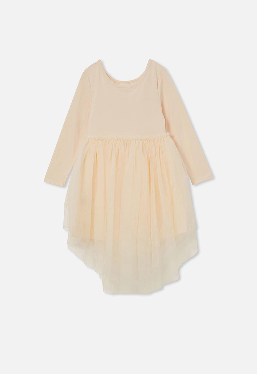 Cotton On - Iris long sleeve dress - champagne/flower kaleidoscope