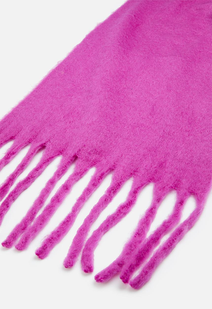 edit - Karla blanket fringed scarf - pink