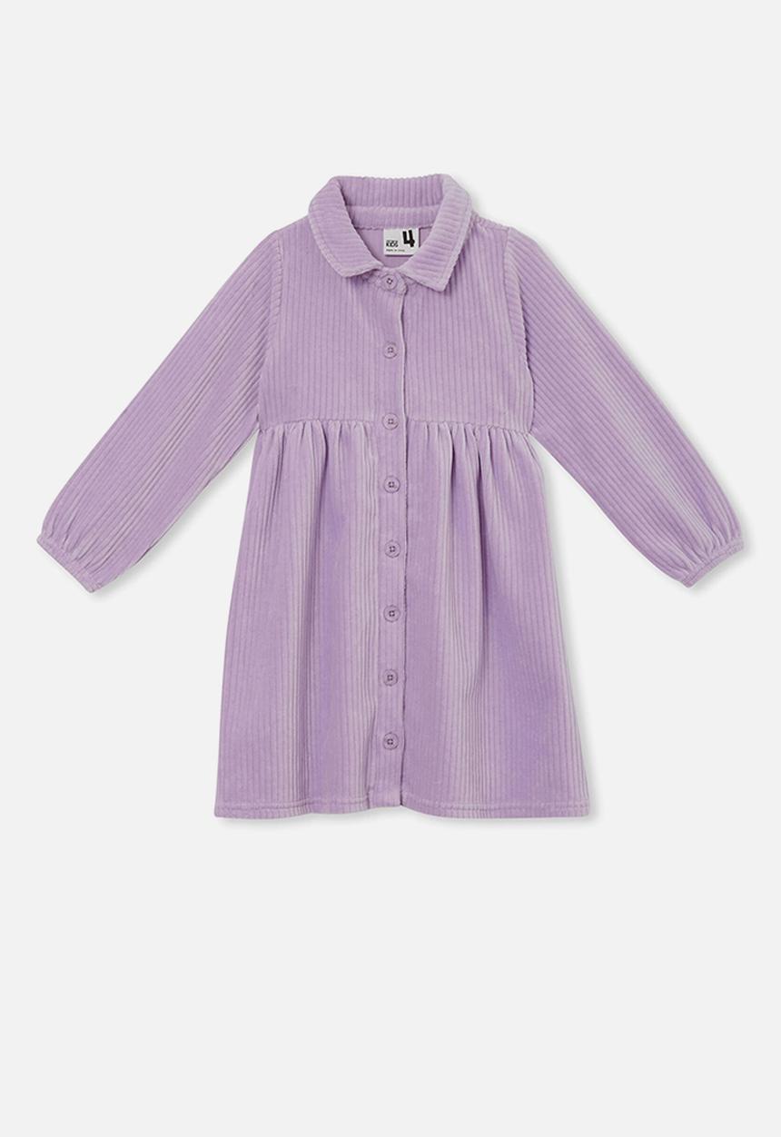 Cotton On - Christine long sleeve dress - lilac drop/rib