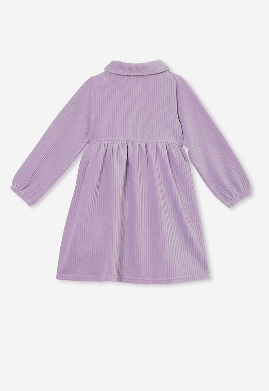 Cotton On - Christine long sleeve dress - lilac drop/rib