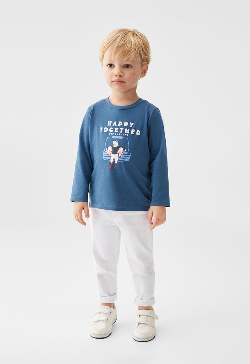 MANGO - T-shirt ski - blue