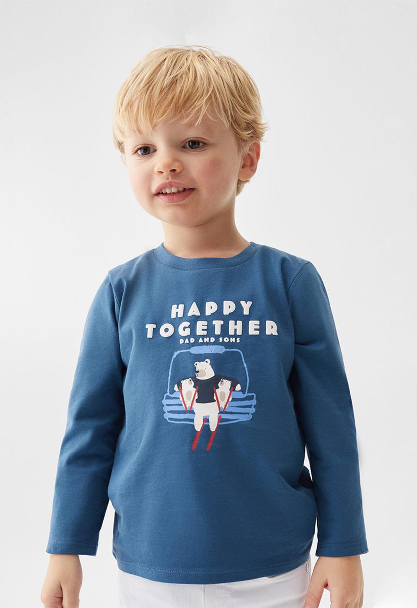 MANGO - T-shirt ski - blue