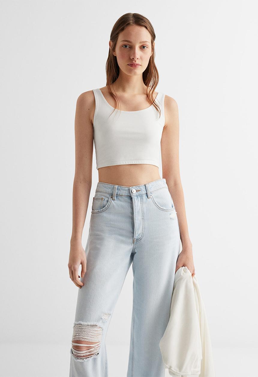 MANGO - T-shirt shortyt - natural