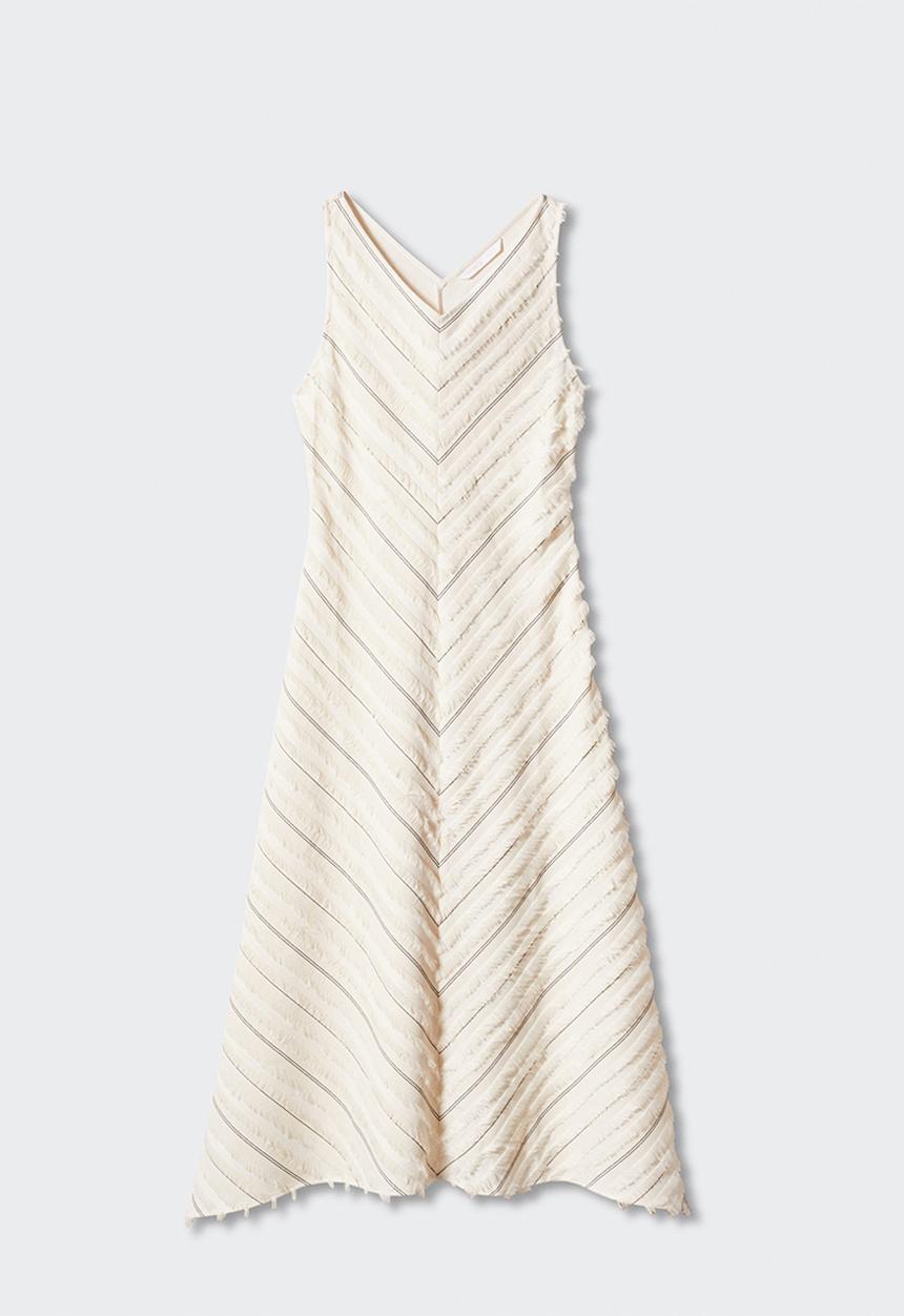 MANGO - Dress fleco - light beige