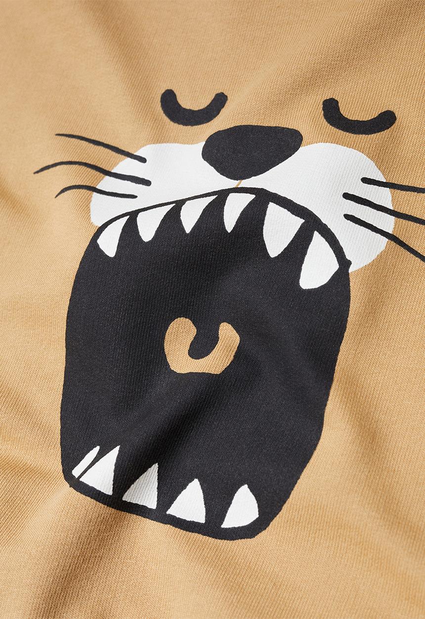 MANGO - Sweatshirt mouth - camel