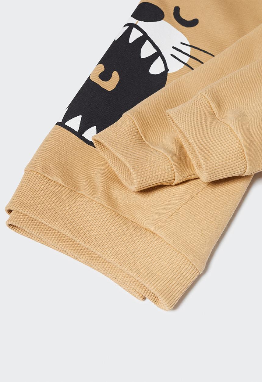 MANGO - Sweatshirt mouth - camel