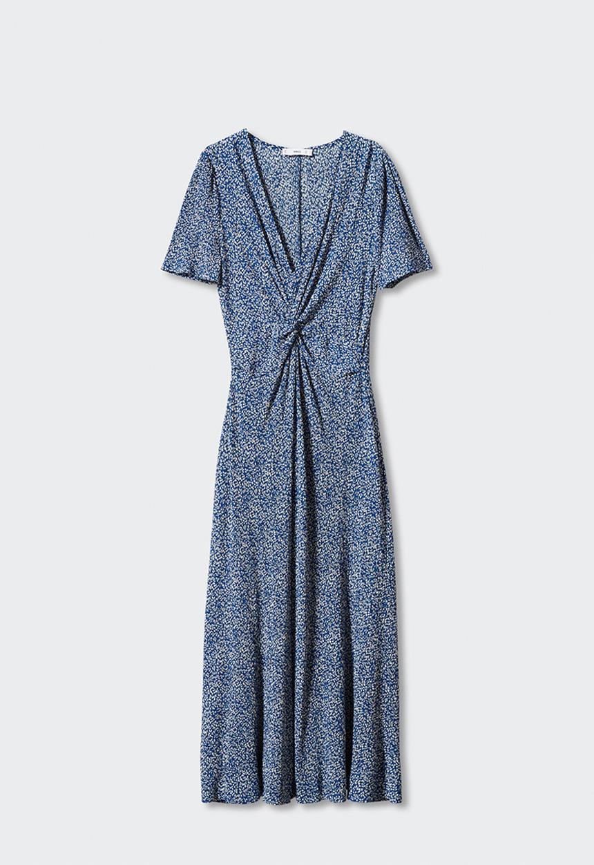 MANGO - Dress poma - mid blue