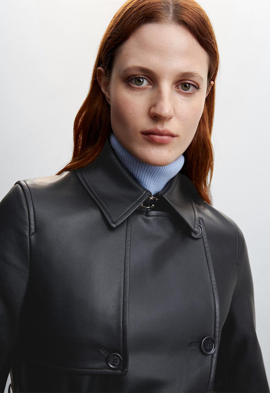 MANGO - Trench coat polanapu - black