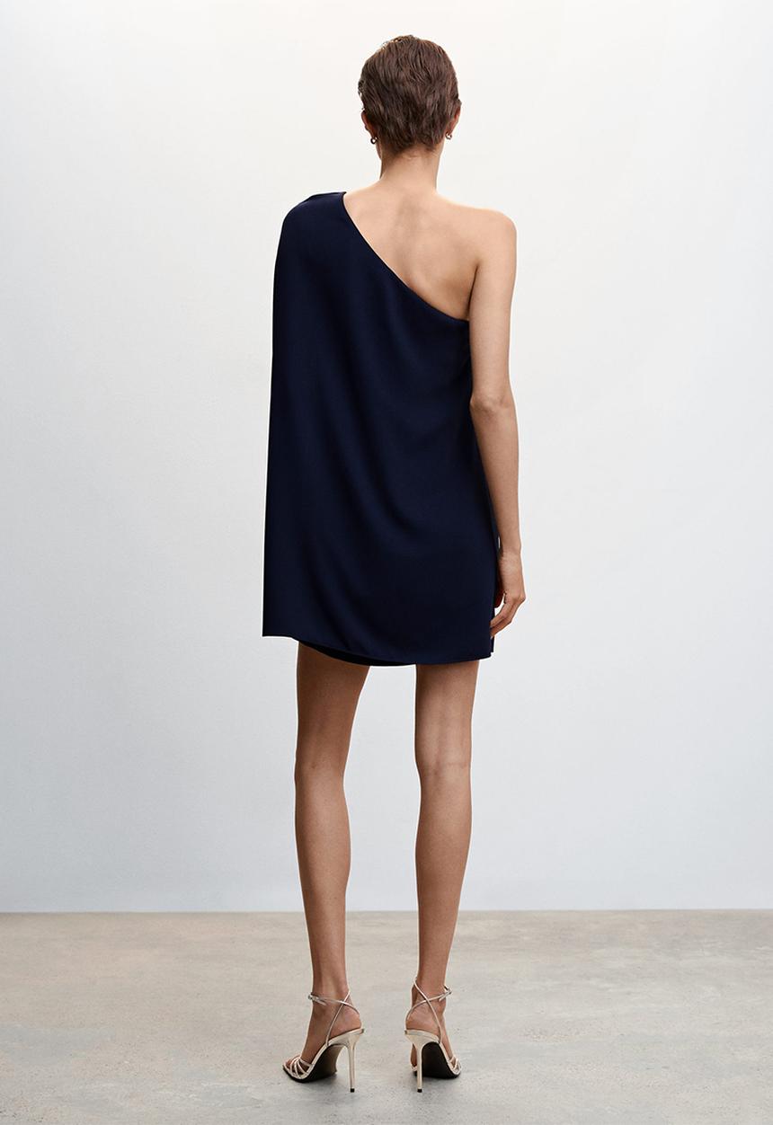 MANGO - Dress lemon - dark blue