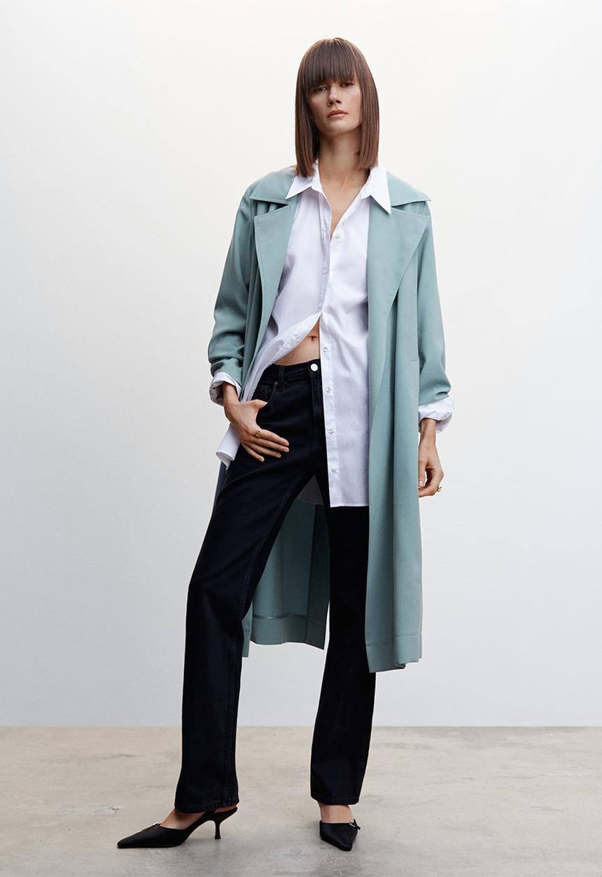 MANGO - Trench coat taxi - medium blue