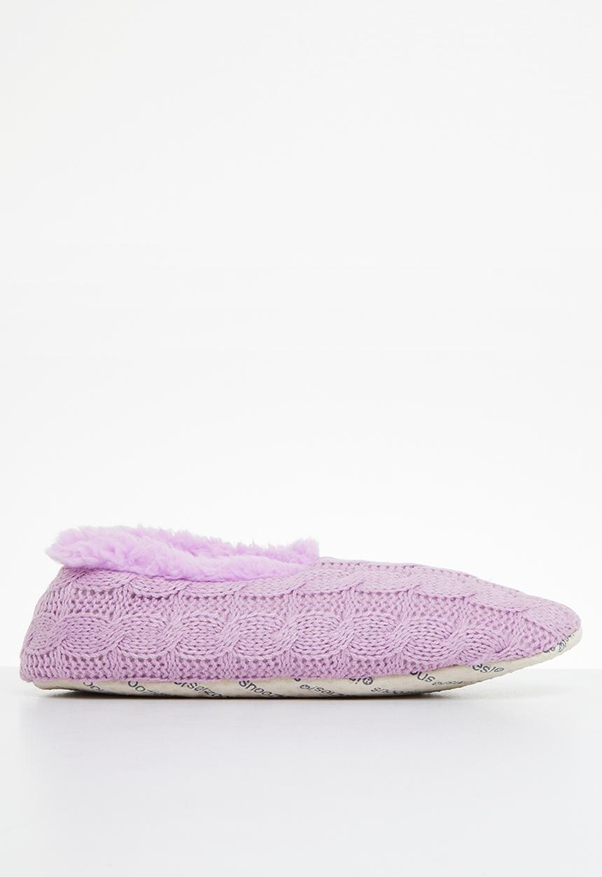 snoozies!® - Keep me in stitches slipper - mauve