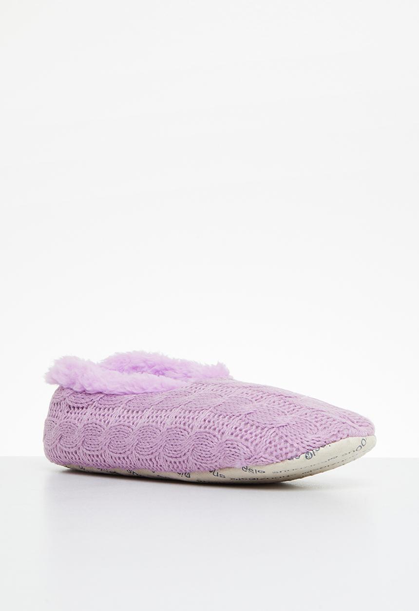 snoozies!® - Keep me in stitches slipper - mauve