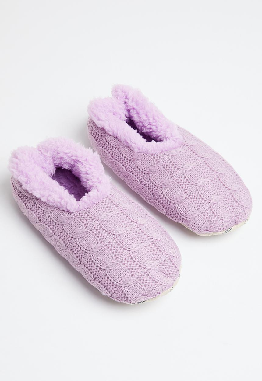 snoozies!® - Keep me in stitches slipper - mauve