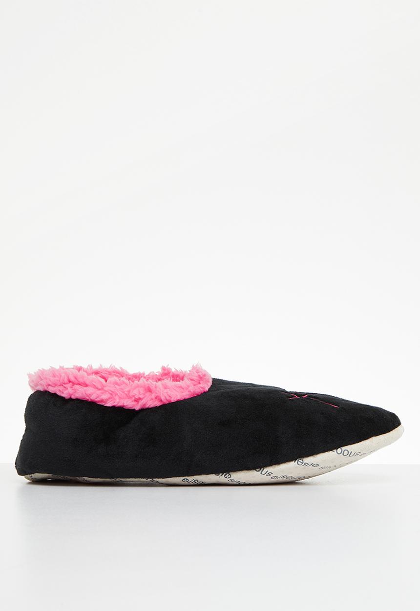 snoozies!® - Hello gorgeous slipper - black