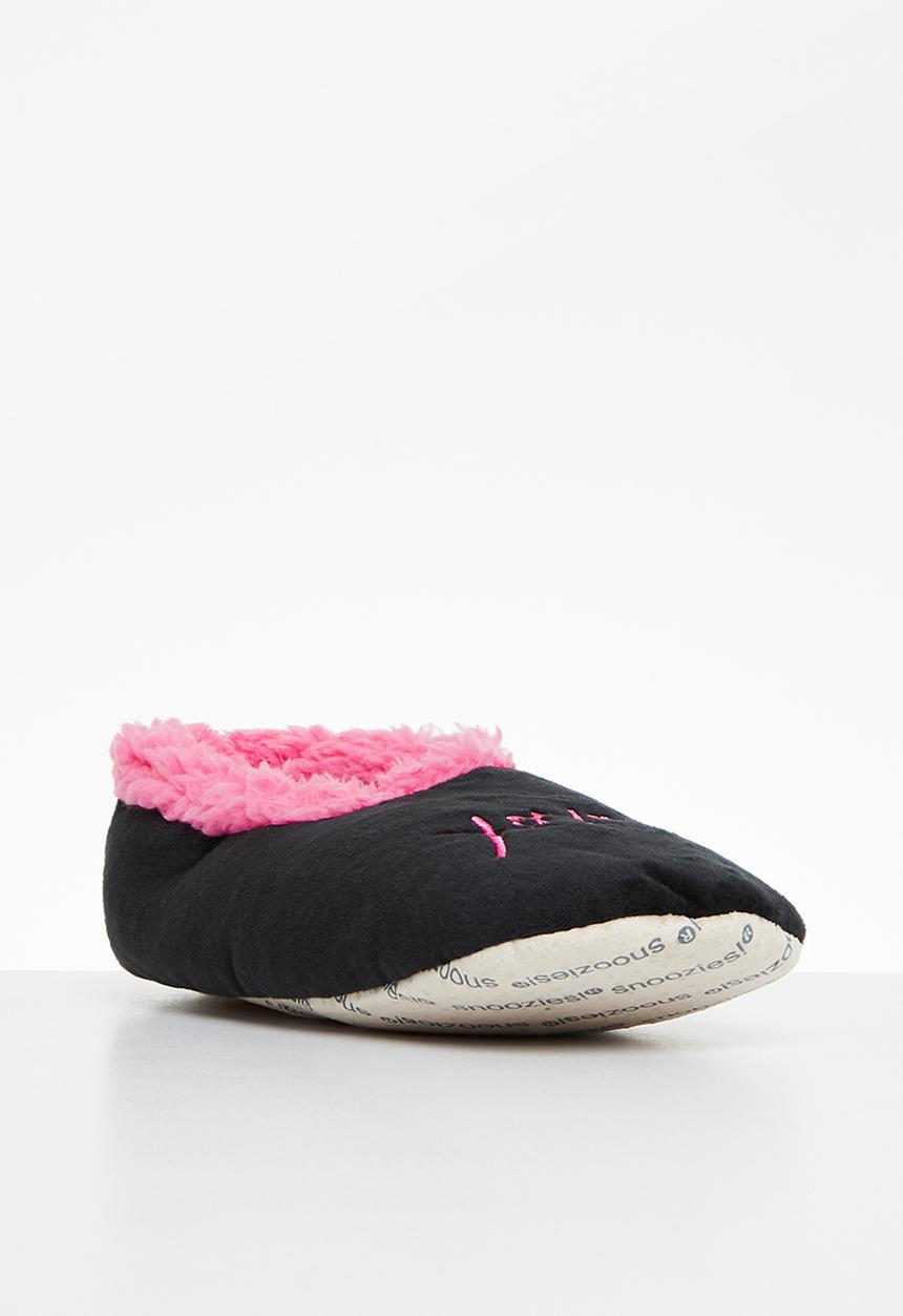 snoozies!® - Hello gorgeous slipper - black