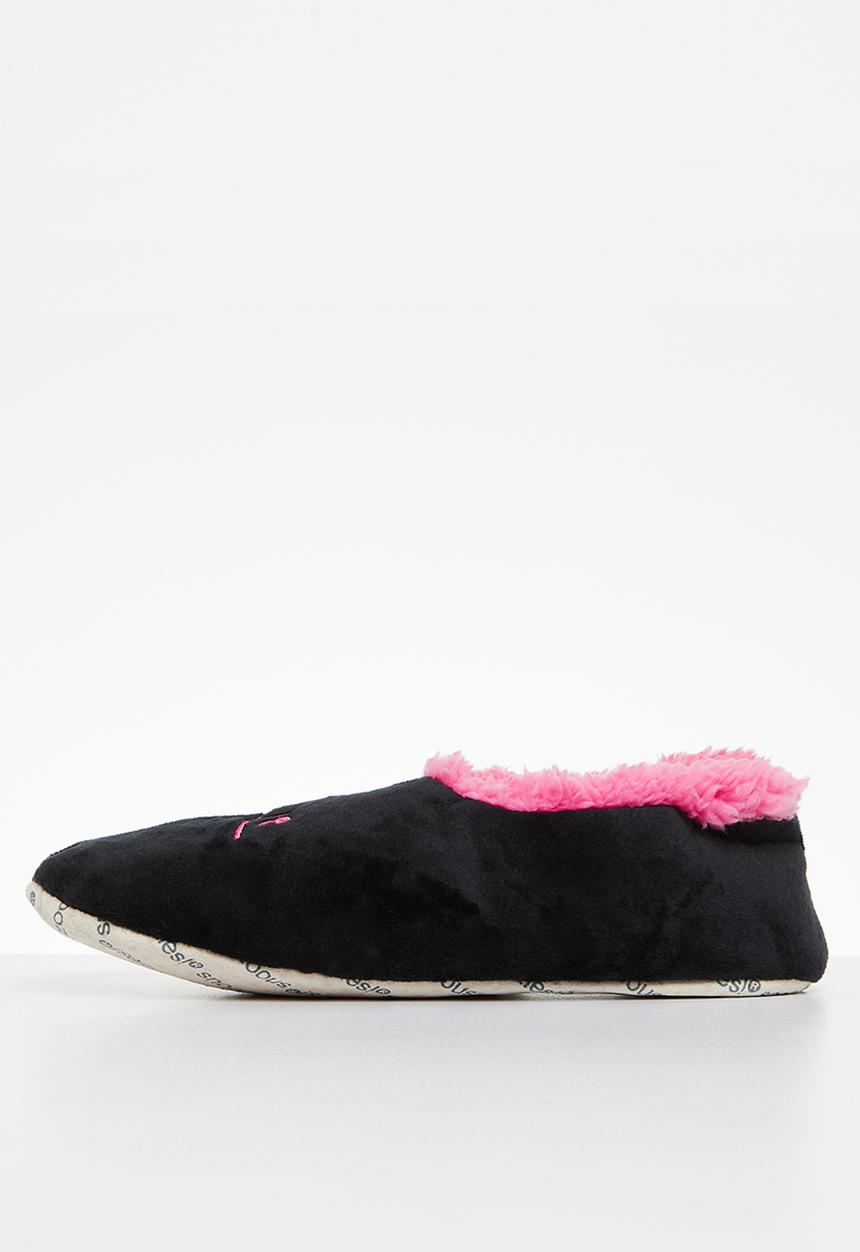 snoozies!® - Hello gorgeous slipper - black