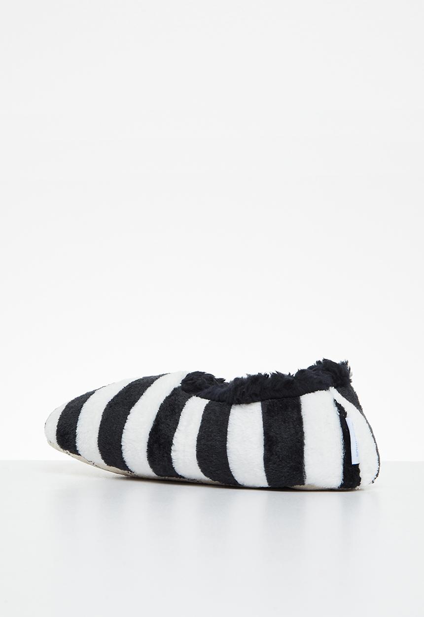 snoozies!® - Positive negative 2 slipper - black & white