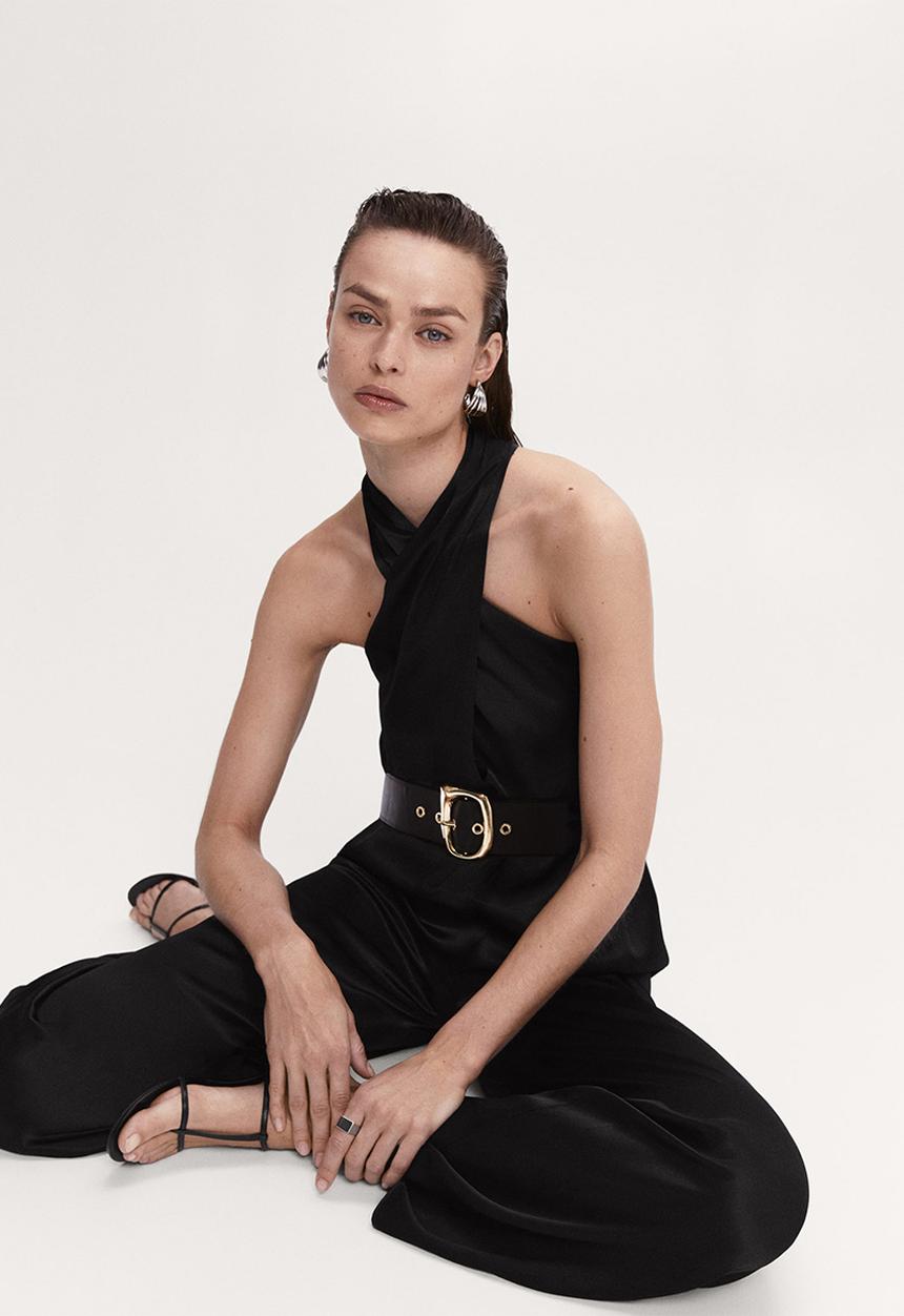 MANGO - One-piece suit top - black