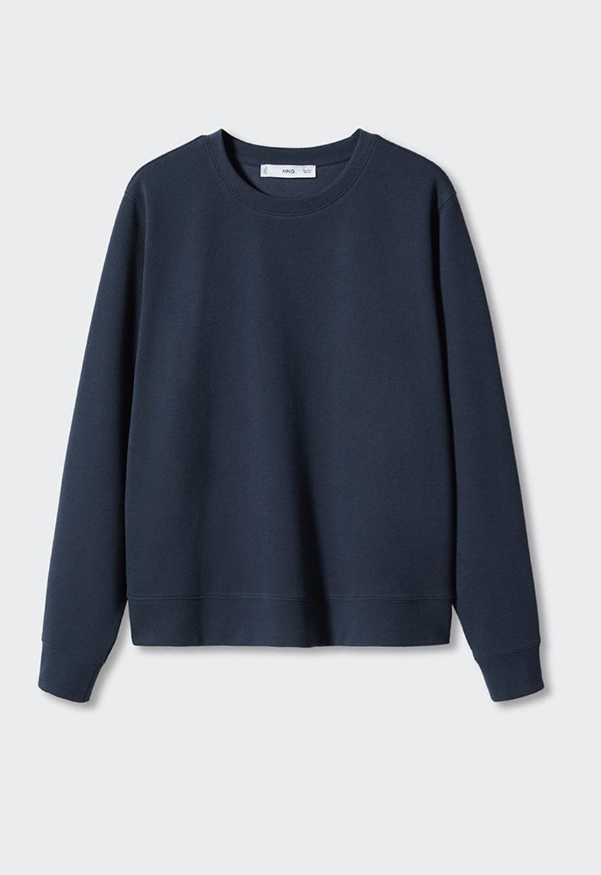 MANGO - Sweatshirt pique - navy