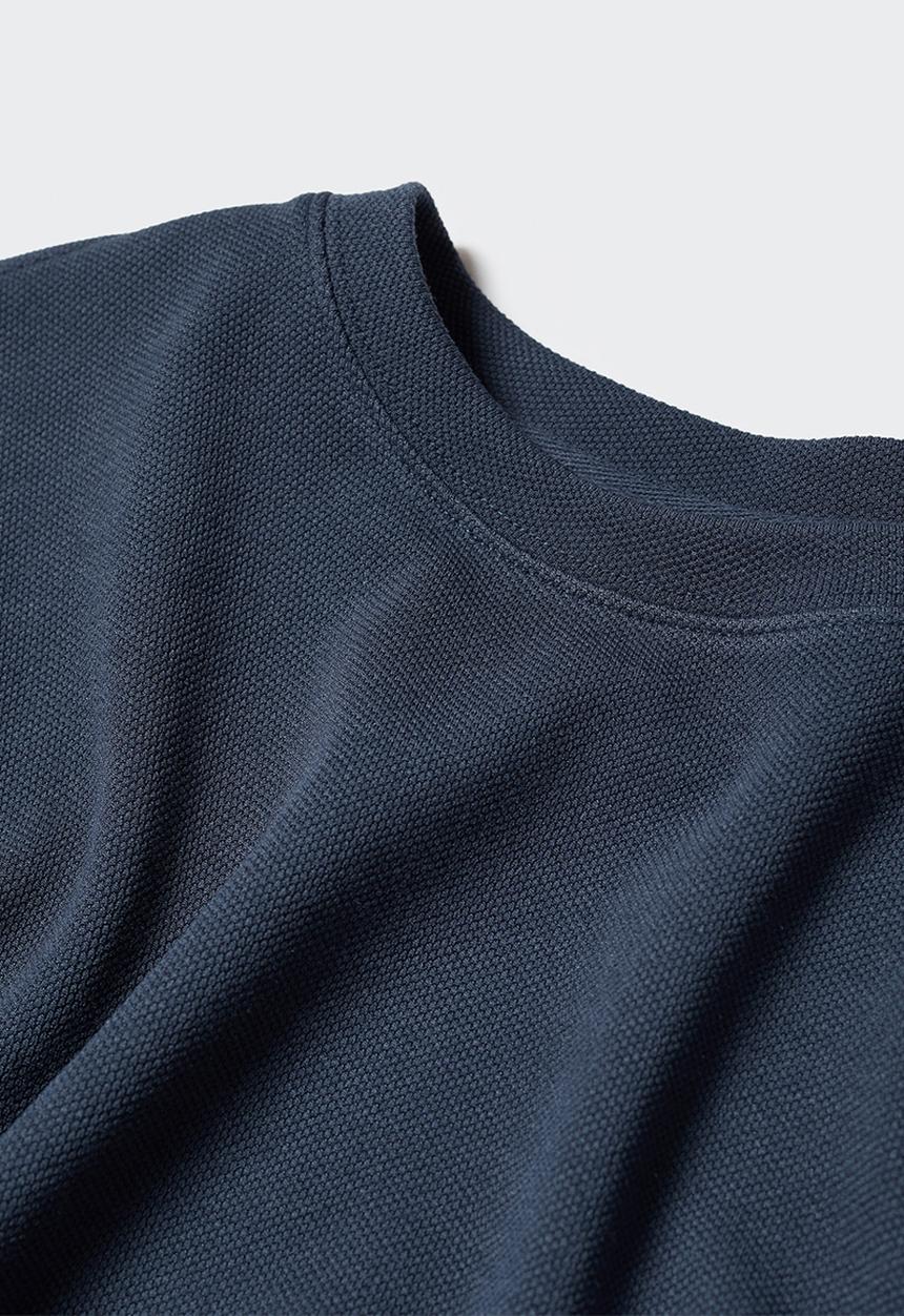 MANGO - Sweatshirt pique - navy