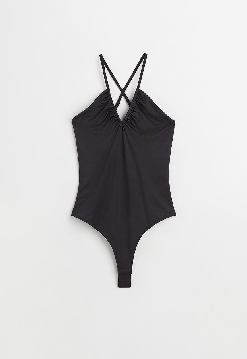 H&M - Jersey thong body - black