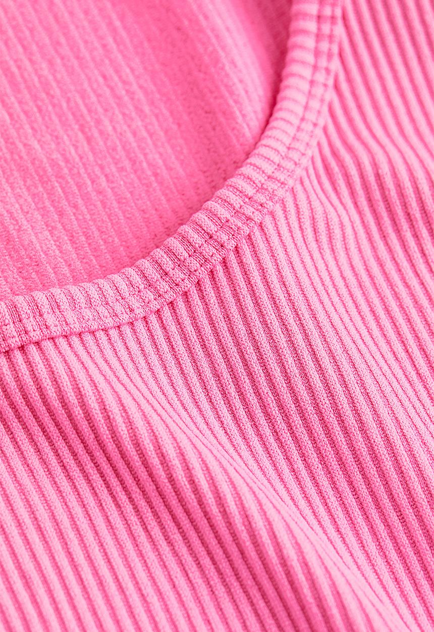 H&M - Ribbed jersey top - pink