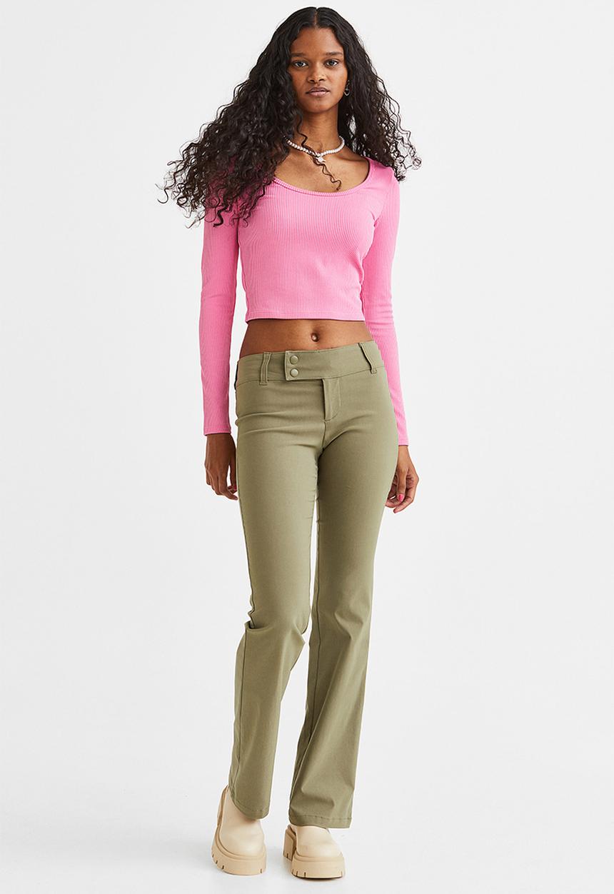 H&M - Ribbed jersey top - pink