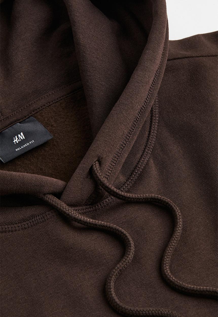 H&M - Relaxed fit hoodie - dark brown