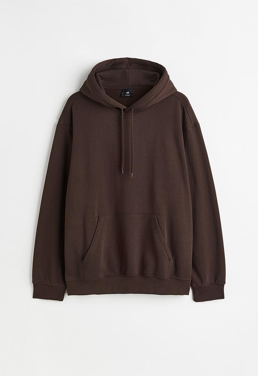 H&M - Relaxed fit hoodie - dark brown