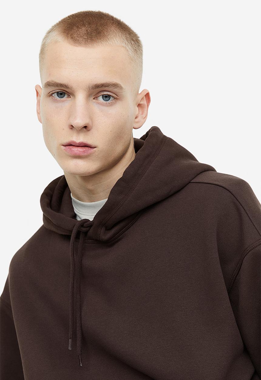 H&M - Relaxed fit hoodie - dark brown