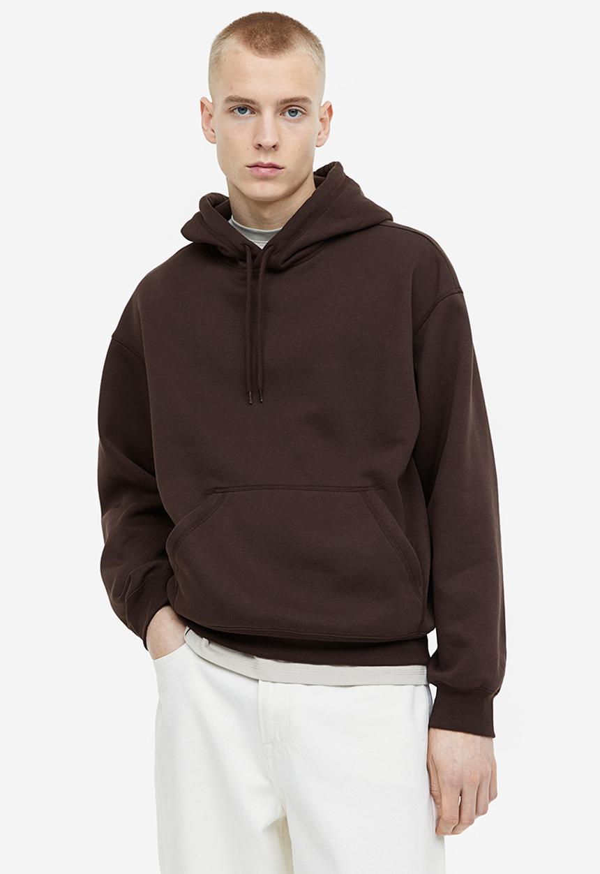 H&M - Relaxed fit hoodie - dark brown