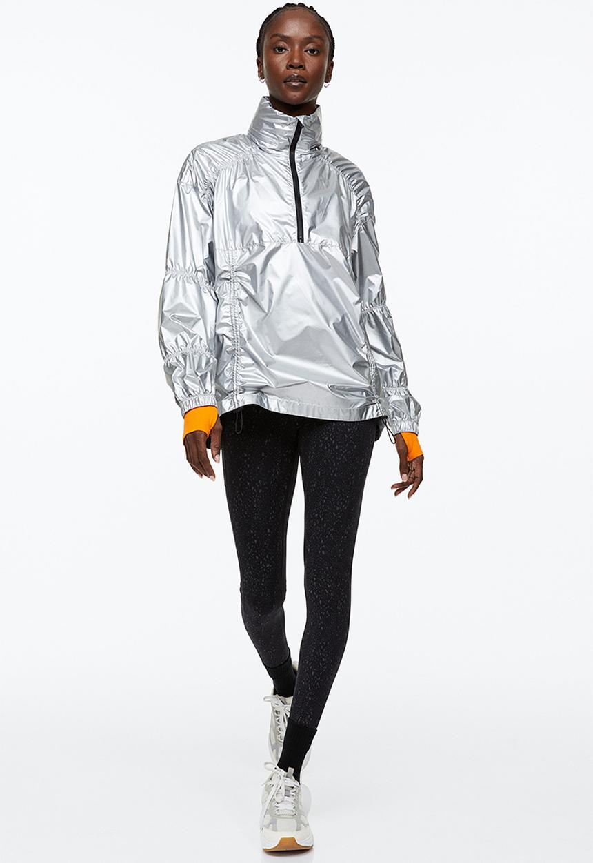 H&M - Reflective running tights - black/patterned