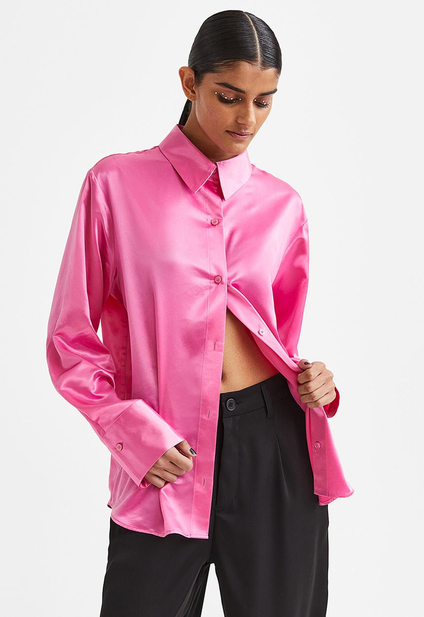 H&M - Satin shirt - pink