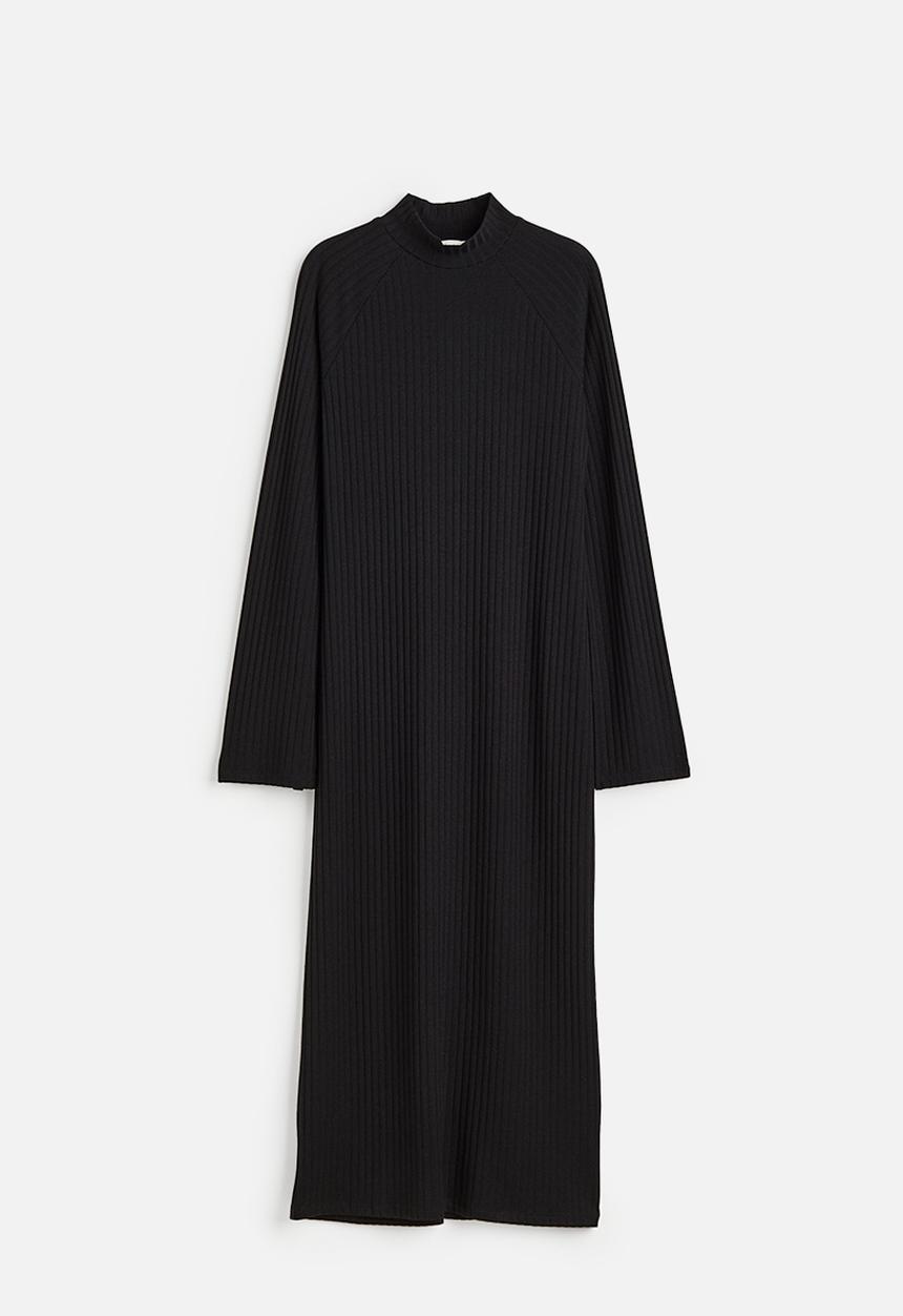 H&M - Turtleneck ribbed dress - black