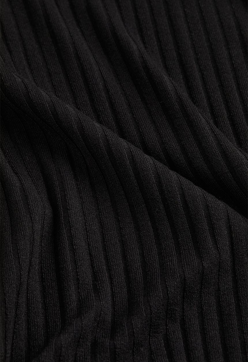 H&M - Turtleneck ribbed dress - black