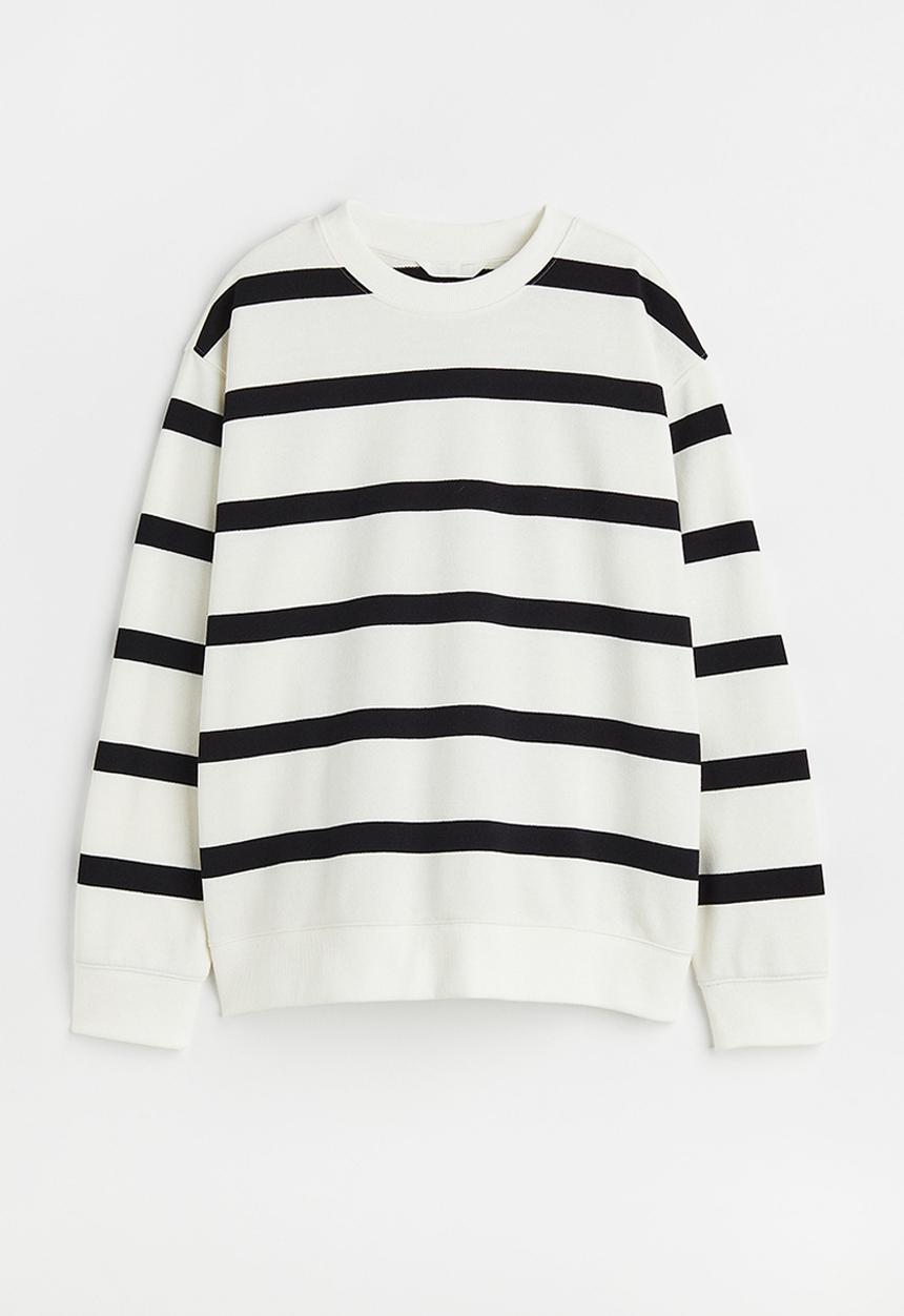H&M - Sweatshirt - white/striped