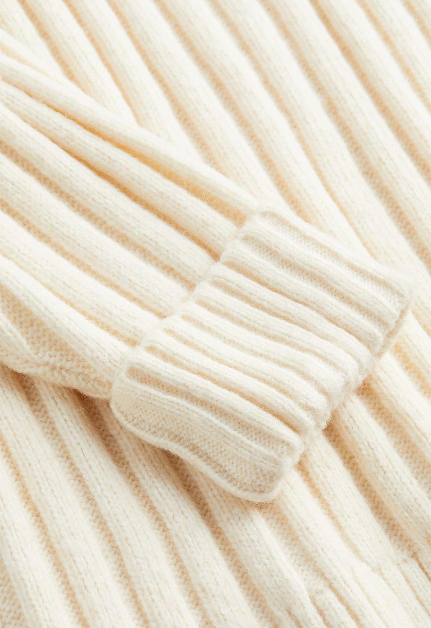 H&M - Rib-knit dress - cream