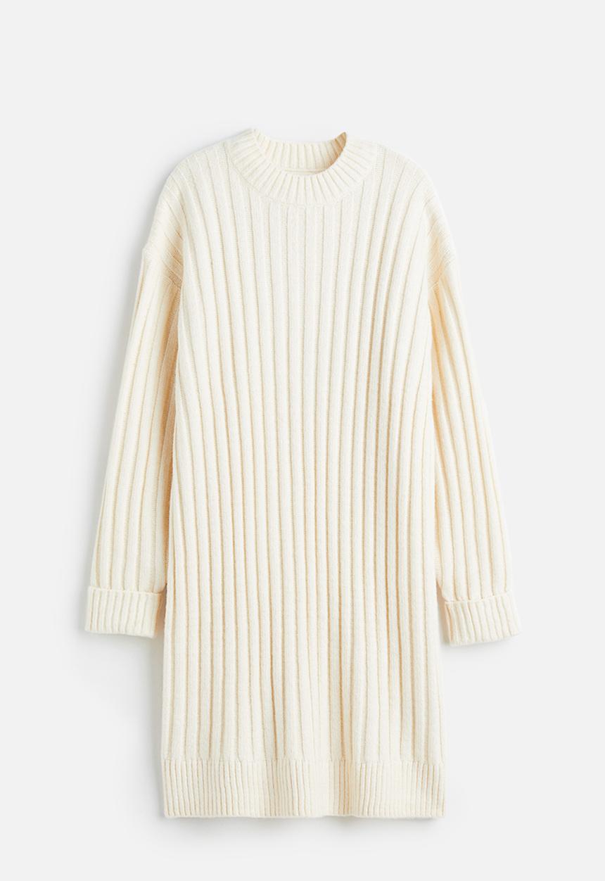 H&M - Rib-knit dress - cream