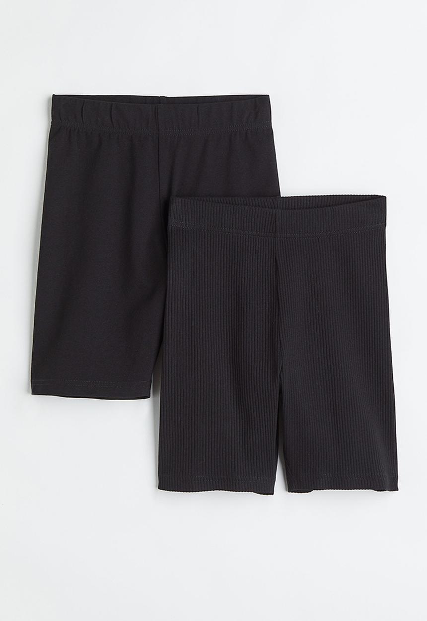 H&M - 2-Pack cycling shorts - black