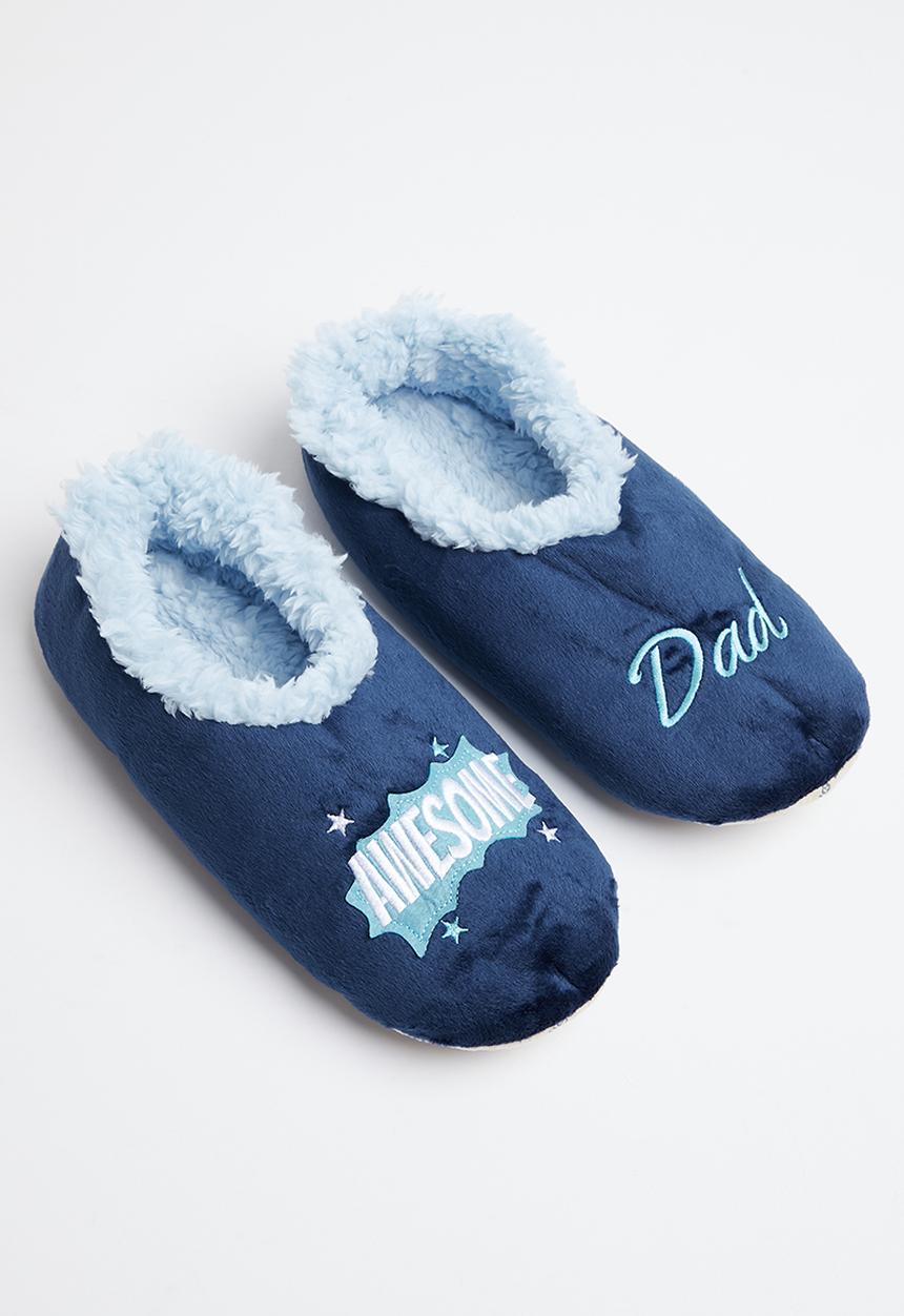 snoozies!® - Awesome dad slipper - blue