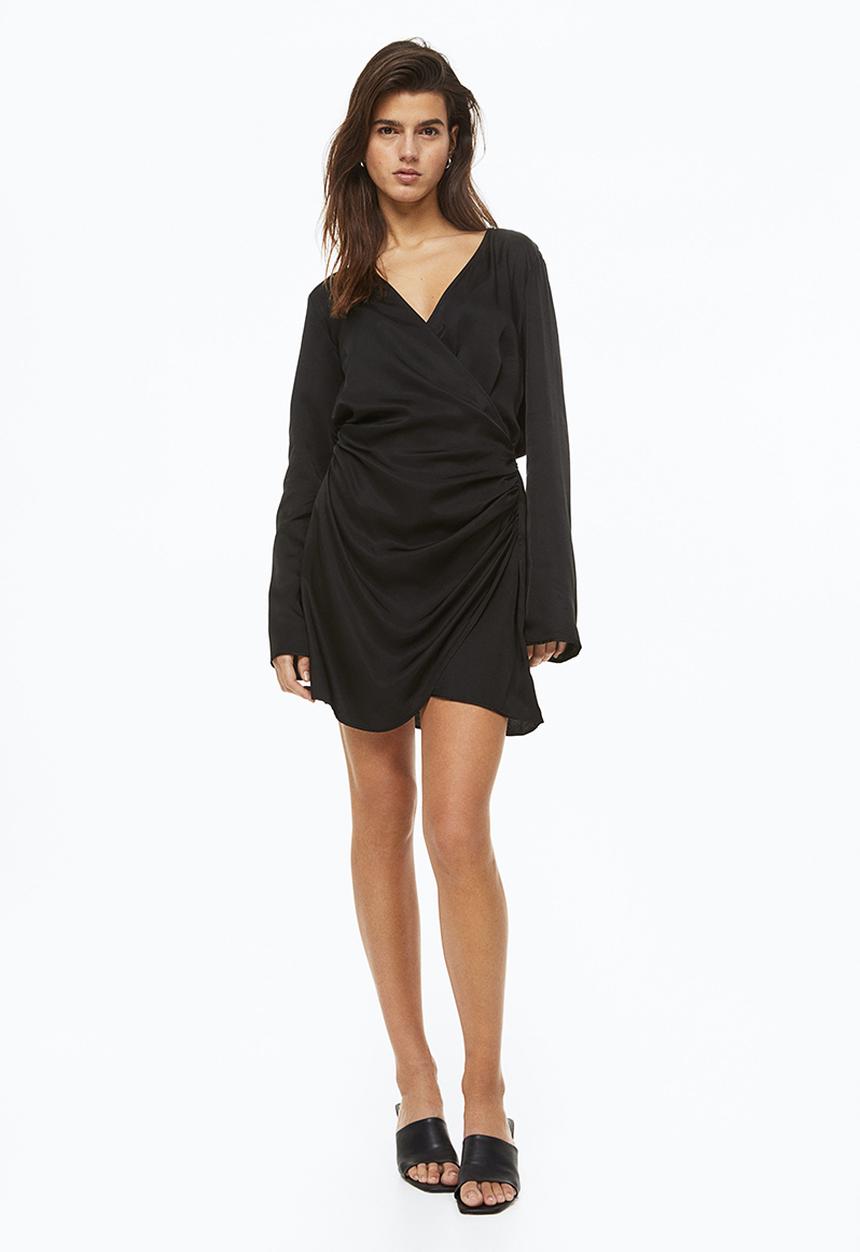 H&M - Gathered bodycon dress - black