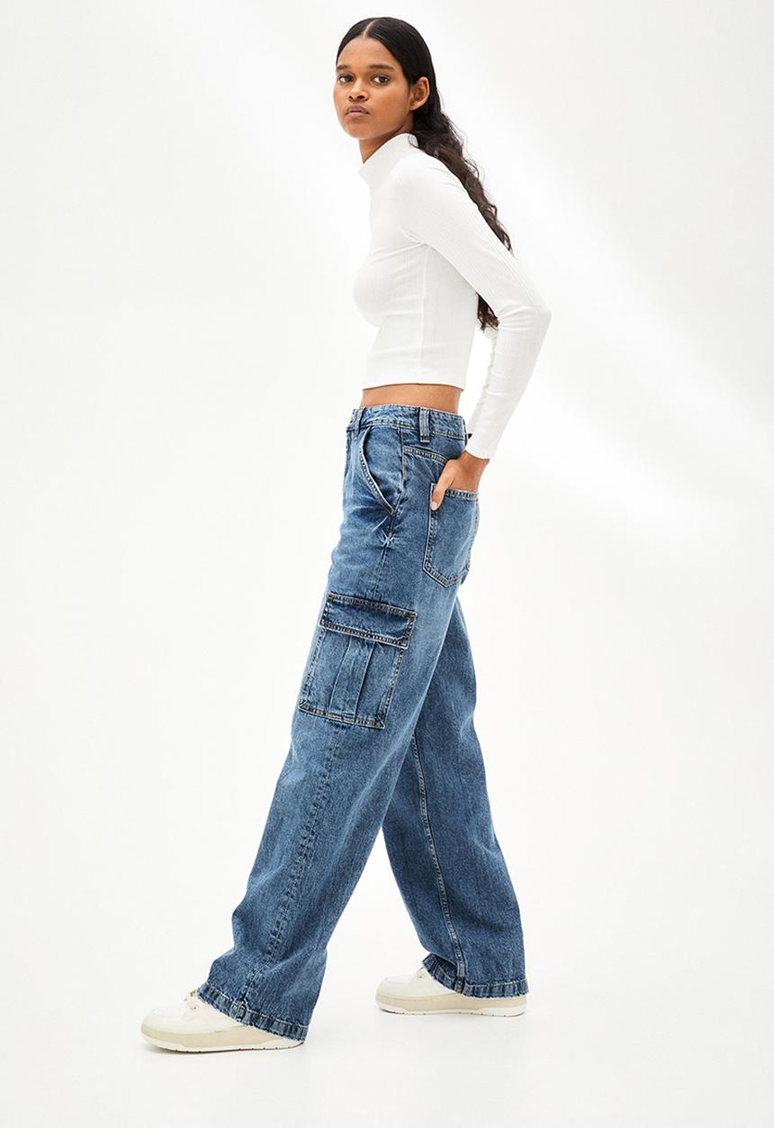 H&M - 90s baggy high waist jeans - denim blue
