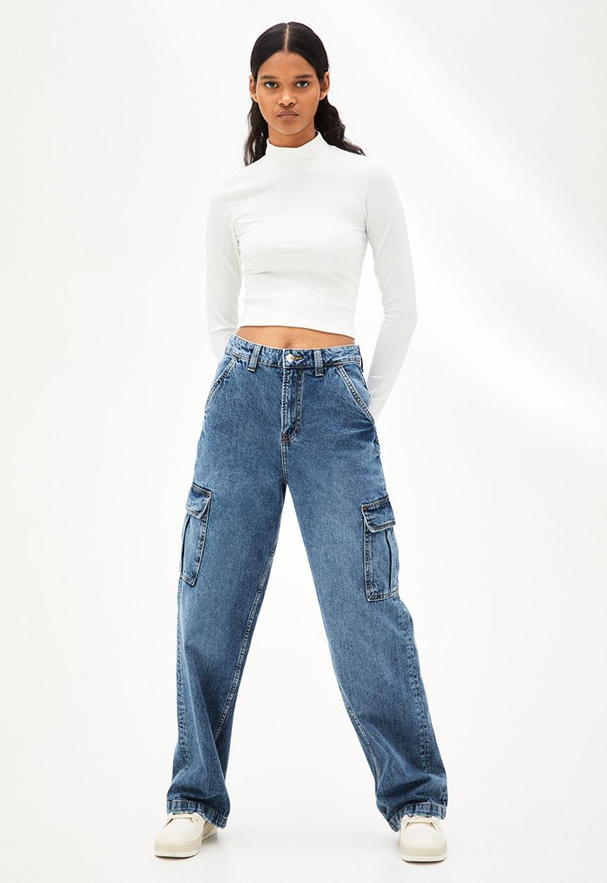 H&M - 90s baggy high waist jeans - denim blue