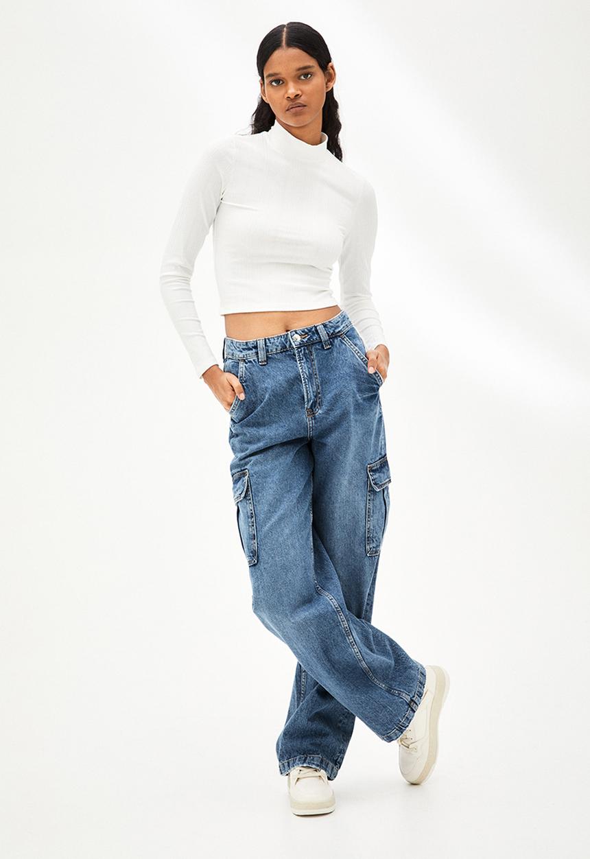 H&M - 90s baggy high waist jeans - denim blue