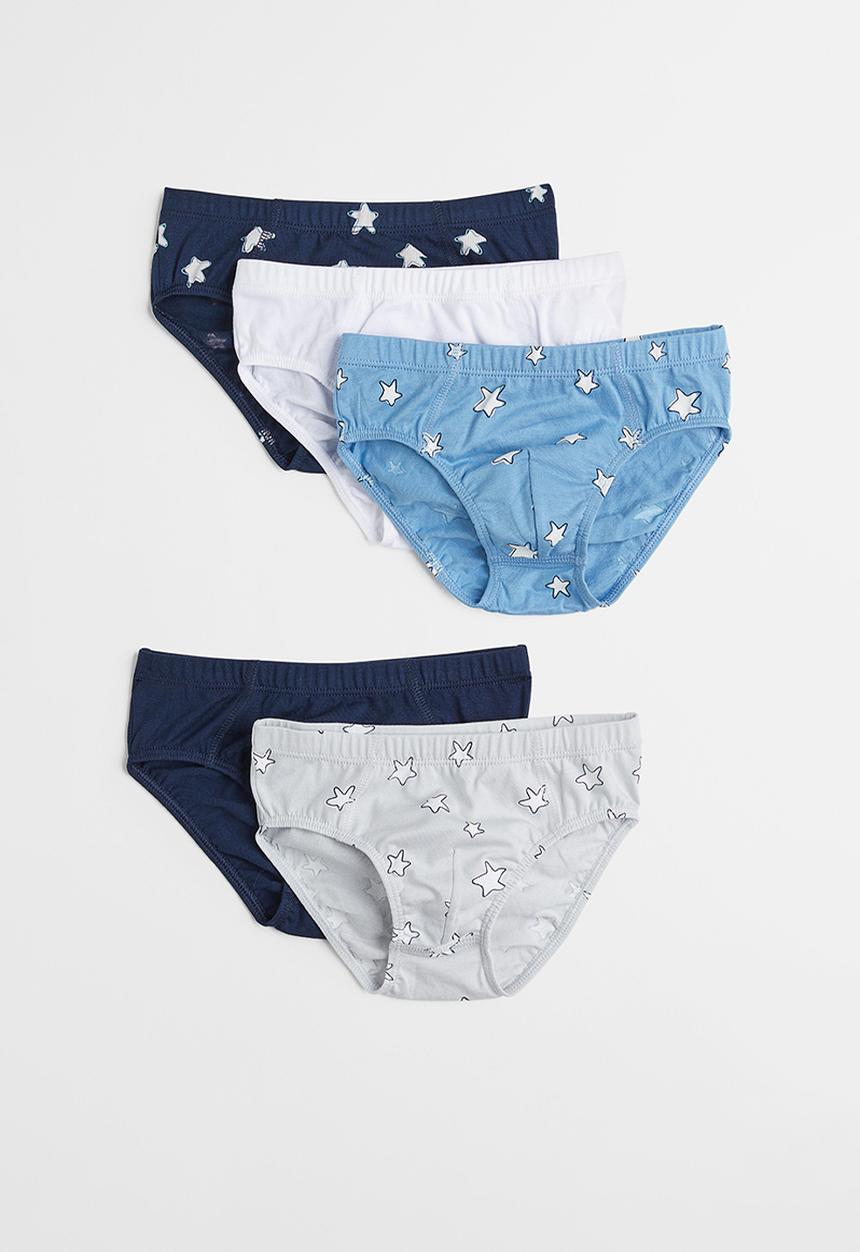 H&M - 5-pack cotton boys’ briefs - blue/stars